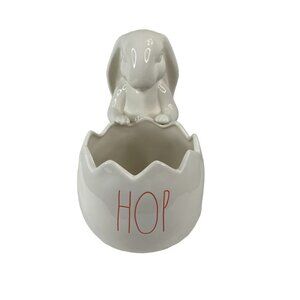 Rae Dunn Hop Bunny Easter Planter Pot Container